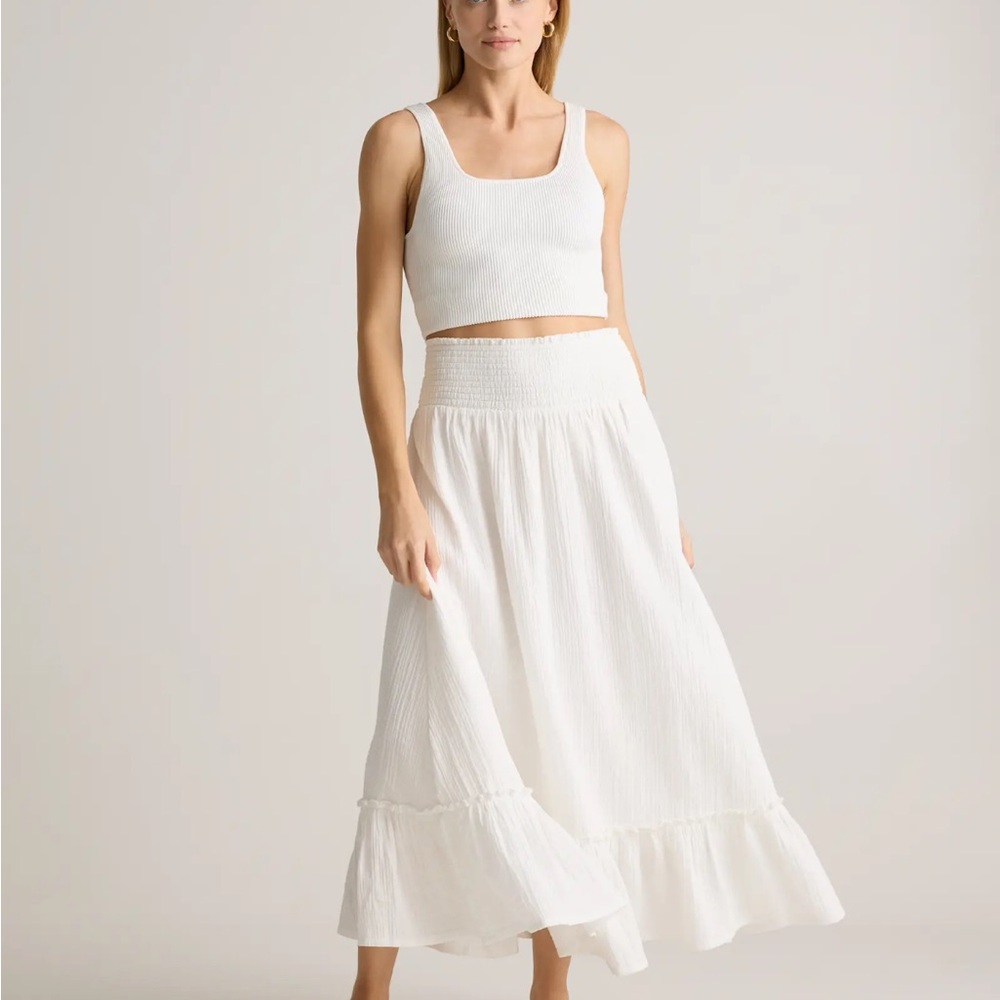 Quince 100% Organic Cotton Gauze
Smocked Maxi Skirt